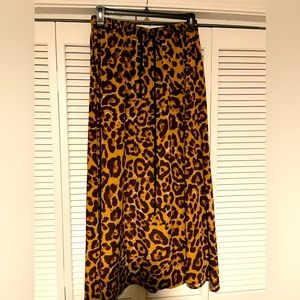 Long flowy animal print skirt
